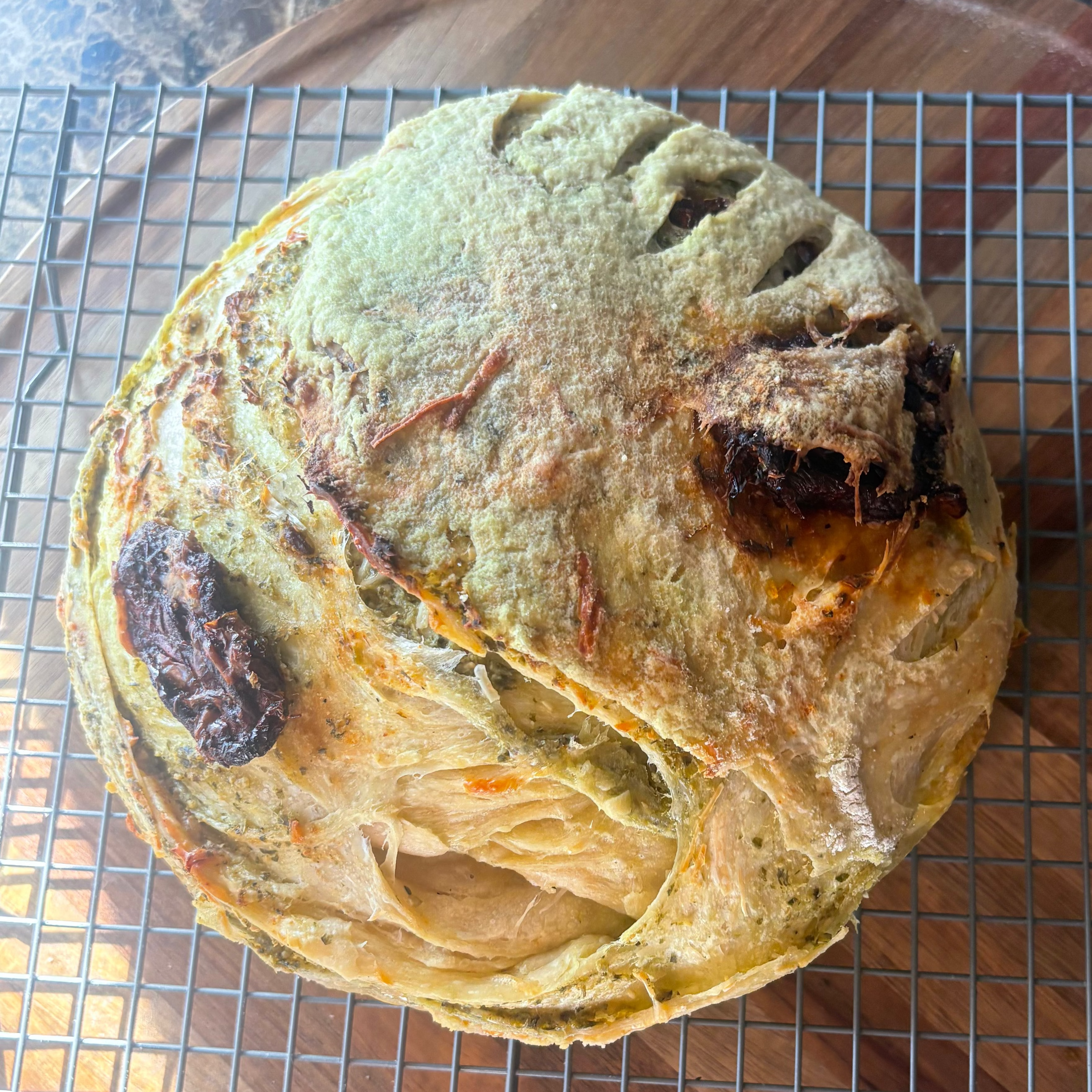 Sun Dried Tomato, Pesto + Parmesan